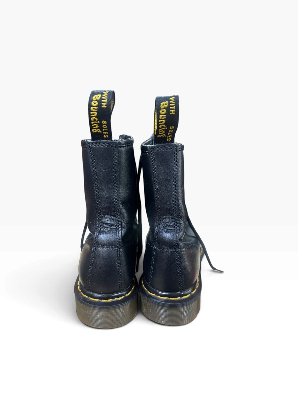 Dr. Martens 1460 W Boots Size 8 Women's Black Leather Lace-Up